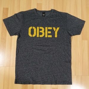 Obey Block Tee Heather Grey
